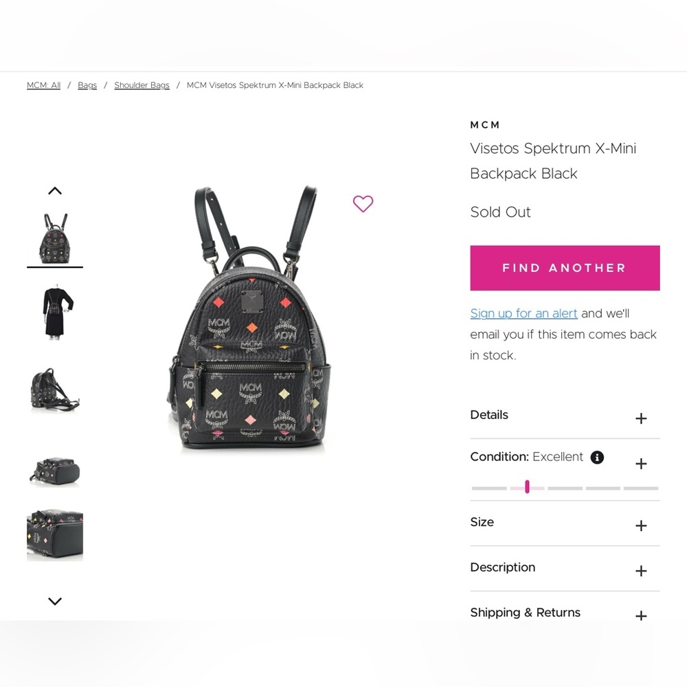 MCM Stark Skyoptic X-Mini Limited Edition Spectrum Diamond Black Bebe Boo - Picture 3 of 3